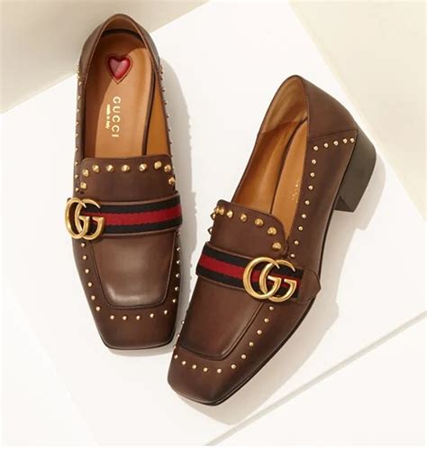 gucci peyton leather loafers|Gucci wedge loafers.